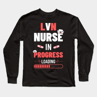 LVN Nurse In Progress Nursing School Future Nurse Apperctior Long Sleeve T-Shirt